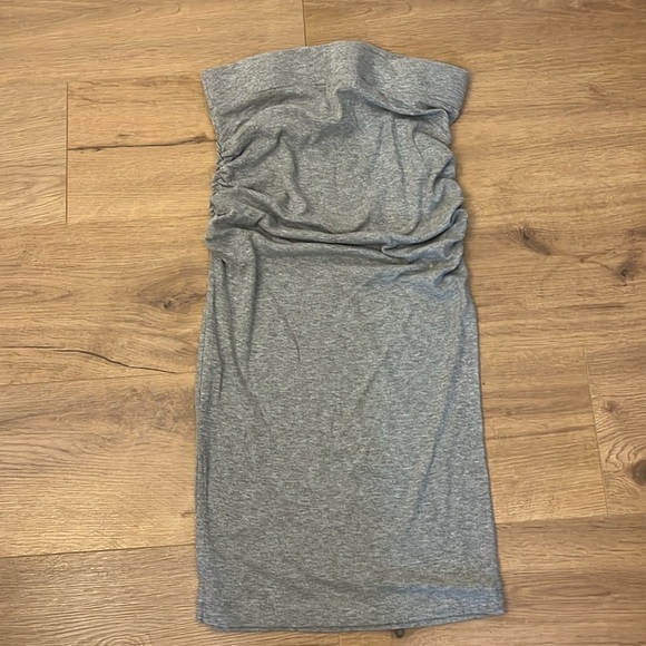 Michael Stars | Rae ribbed midi skirt Ruched gray Heather Women’s size S soft - Picture 4 of 8